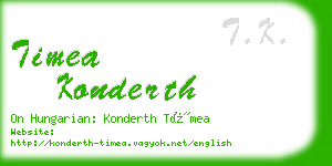 timea konderth business card